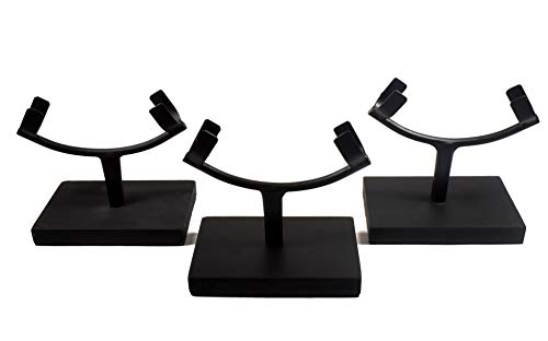 6.2" Display Stand for Slab/Slice/Fossil/Flat Minerals Base for Rocks Minerals and Crystals Black One Arm Two Prong Holder
