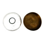 Creative Co-Op Sophisticated Glass Cloche with Metal Tray, Clear and Antique Brass - color: Antique Brass