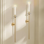 Sziqiqi Wall Candle Holder Gold: Candle Sconces Wall Decor Set of 2 for Dining Room Wall Hanging Candle Sticks Holder for Living Room Fireplace
