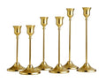 SylvaCraft Brass Gold Candle Holders Rustproof Taper Candlestick Holders for Holiday Party Table Centerpiece Wedding Fireplace Mantel Housewarming Gift(2 Sets(6 Pcs)) ﻿ - size: 2 Sets(6 Pcs)