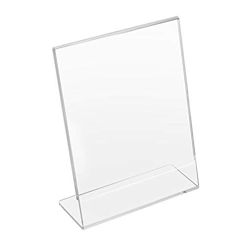 NIUBEE 6Pack Slant Back Acrylic Sign Holder 4x6 inches, Clear Vertical Picture Frames, Desktop Flyer Holder Document Holder Paper Display Stand - size: 4x6, style: Vertical