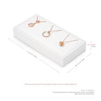 3 Slot PU Leather Necklace Jewelry Stand Pendant Drawer Organizer Tray White Bracelets Display Holder USP-TT16609-new (White) - size: 6.3" x 3.15" x 0.98"