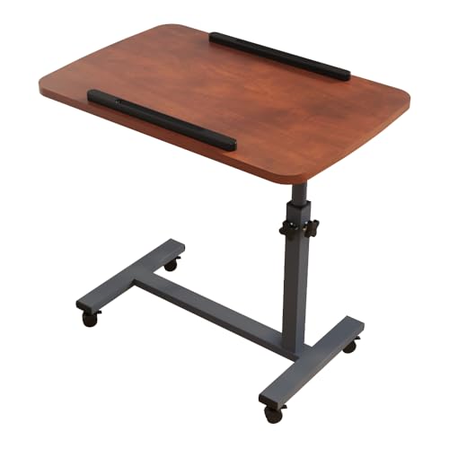 Furist Overbed Bedside Table with Wheels, Medical Hospital Bed Table, Bed Table with Wheels, Rolling Tray for Hospital and Home Use