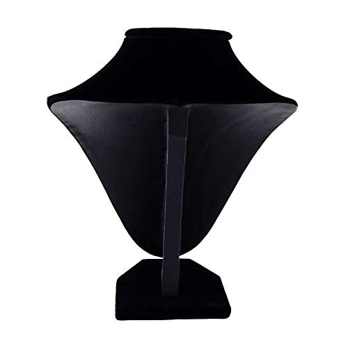 Super Z Outlet 9" Black Velvet Jewelry Easel Necklace Chain Display Bust Stand Tower Rack for Home Bedroom