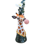 Blowing Bubble Art Vase, Animal Face Vase, Modern Home Decor Vase (No Plants) - Giraffe - color: Giraffe