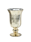 Serene Spaces Living Antique Gold Vase for Flowers, 8 1/2in Gold Urn for Centerpieces, Weddings, Events - size: Single, Gold