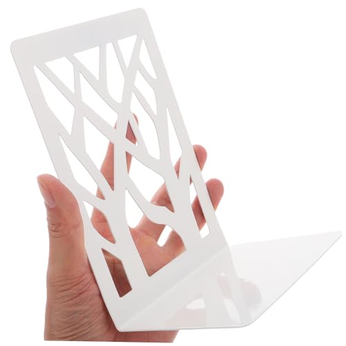 Angoily 2pcs Abstract Tree Style Bookends Non-Skid Page Holders for Reading Chic Book Organizer Creative Design for Home Office and School Storage
