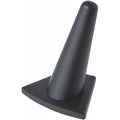 Plymor Black Rubber Ring Finger Display, Single on Triangular Base, 2" W x 1.625" D x 2.125" H - color: Black