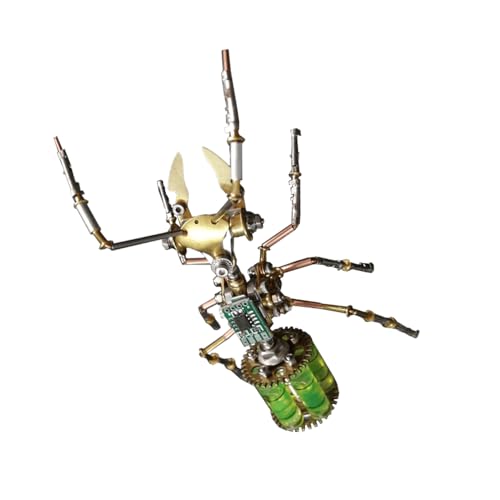 Steampunk Mechanical Ant Model Kit for Adults – 3D DIY Metal Insect Puzzle with Retro Brass Design, Collectible Robot Sculpture for Home & Office Decor, Gift for Hobbyists and Makers (Gatling Ant) - style: Gatling Ant