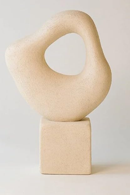 Modern Home Decor, Decorative Abstract Sculpture, Hand Painted Statue Decor, Modern Sculpture for Office Decor, Minimalist Statue, Modern Stoneware Statue (Object-9) - color: Object-9