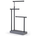 SRIWATANA Jewelry Organizer Display Extra Tall Necklace Holder 3 Tier Jewelry Tree Stand, Gift Idea (Weathered Grey & Black) - color: weathered grey