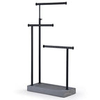 SRIWATANA Jewelry Organizer Display Extra Tall Necklace Holder 3 Tier Jewelry Tree Stand, Gift Idea (Weathered Grey & Black) - color: weathered grey
