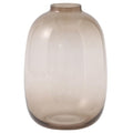 Brown Glass Vase, 10 Inches Large Glass Vase, Tall Glass Vases for Flowers, Modern Round Vases for Living Room, Dining Table, Shelf, Wedding, Office, Home - color: Brown