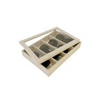 See-Through Transparent Top Lid for Beige Velvet Jewelry Organization Trays - color: Top Lid