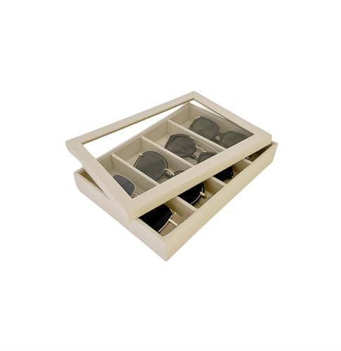 See-Through Transparent Top Lid for Beige Velvet Jewelry Organization Trays - color: Top Lid
