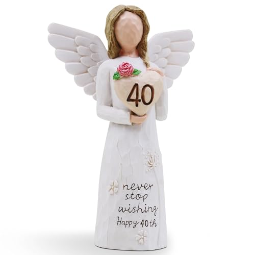 40th Birthday Gifts Women, 40th Birthday Decorations for Women, Sculpted Hand-Painted Figurine - style: 40th Birthday Gifts