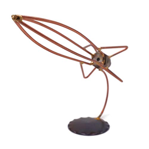 Rocket Collectible Handmade Metal Art Figurine, Desk Accessories, Trophy, Boss Gift, Home Office Decor, Aircraft - style: Rocket