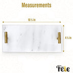 Guest Towel Holder Tray for Bathroom - White Marble-Tray - Napkin Holder for-Bathroom - Paper Hand Towel Holder. - color: White