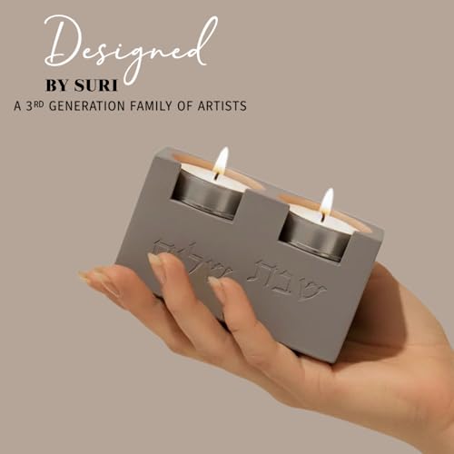 Cube Luxury Candle Holder Set – Modern Décor for Living Room & Dining Table Gray - color: Gray (Cube), size: Short