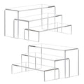 ANDGOO Display Risers, 6 Pcs(7.9”L~8.3”L~8.7”L) Rectangular Clear Acrylic Showcase Collectibles Display Stands Suitable for Retail Shoe Showcase Jewelry Funko Pop Figures - color: Clear, size: 6Pcs (7.9”L~8.3”L~8.7”L)