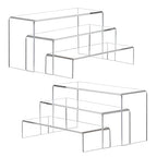 ANDGOO Display Risers, 6 Pcs(7.9”L~8.3”L~8.7”L) Rectangular Clear Acrylic Showcase Collectibles Display Stands Suitable for Retail Shoe Showcase Jewelry Funko Pop Figures - color: Clear, size: 6Pcs (7.9”L~8.3”L~8.7”L)