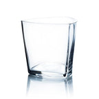 WGVI Clear Glass Tea Light Votive Candle Holder, Width 4", Height 4", Clear Round Triangular Opening, Glass Vase, Floral Container, Small Planter Terrarium, 1 Piece - size: Clear Triangular 4"H