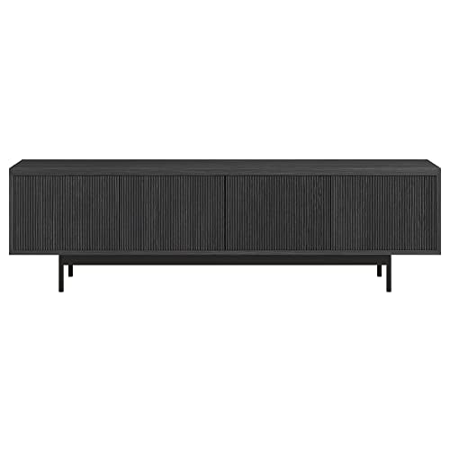 Henn&Hart Whitman, 70'' Rectangular TV Stand, Charcoal Gray - color: Charcoal Gray, size: 70'' Rectangular TV Stand