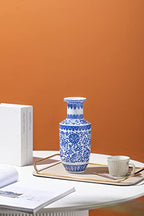 Blue and White Vase, Blue Vase, Chinoiserie Vase, Ginger Jar Vase for Home Decor, Porcelain Decor,10" H - size: BlueA 10"H