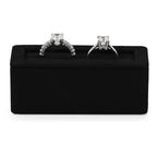Microfiber Jewelry Ring Bangle Display Stand Rings Bangles Display Organizer Stand (Black) - size: 3.35" x 1.18" x 1.18"