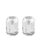 Kitcom Crystal Taper Candle Holders Multiple Faceted Designed Wedding Banquet Decorations for Home W1.97xH2.76 Inches Pack of 2, Comes with Gift Box