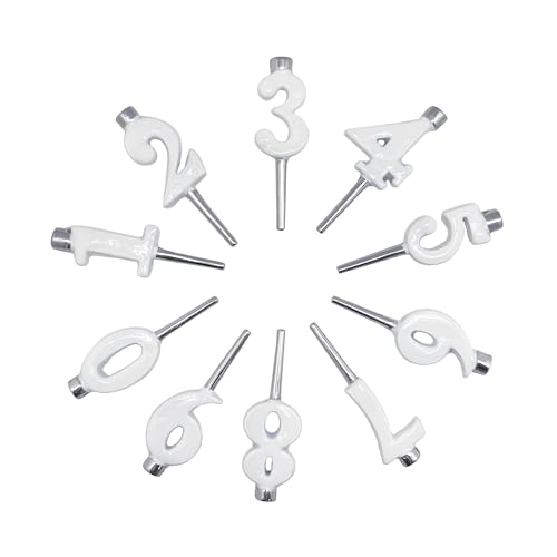 MARIPOSA White Candle Number Holder Set| White | Brillante | Gifts | CANDLEHOLDERS | Recycled SANDCAST Aluminum | Handmade in Mexico