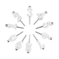 MARIPOSA White Candle Number Holder Set| White | Brillante | Gifts | CANDLEHOLDERS | Recycled SANDCAST Aluminum | Handmade in Mexico