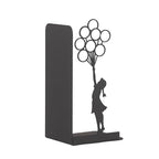 Girl with Balloon Silhouette Bookends, Banksy Arts, Iconic Figure Book Stand, Street Arts, Graffiti Art, Hope Themed Bookend, Decorative Balloon Girl Book Stand, Flying Balloon Girl Book Holder
