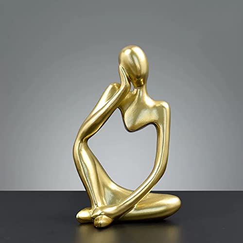 BK&MF Art Abstract Sculpture,Ornament Figurine Figurine Resin Craft Modern Creative Desk Statue for Statue Home Decoration,D - color: D