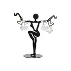 MOOCA Jewelry Display Set, Necklace Display Bust, Earring Organizer, Ring Holder Stand for Showcase and Store, Premium Fabric - color: 1) 8 piece. Black Faux Leather
