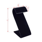 MOOCA 6 Pcs Black Velvet Earring Display Stand Displays, Jewelry Organizer Display Holder for Earrings, Black Velvet, 2 1/8 W x 1 1/2 D x 3 1/2 H in - color: Black Velvet, Small