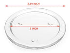 Glass Candle Holder Clear Beautiful Transparent Round Candle Plate (12pack 3inch) - size: 12pack 3inch