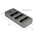 Joseph Joseph DrawerStore Compact Utensil Organizer For Kitchen Drawer Silverware, Flatware Tray, Grey - size: Large, style: Flatware Organizer