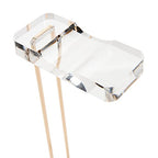 RUSSELL+HAZEL Acrylic Headphones Stand, Headset Holder, Office Accessories, Clear Acrylic with Gold Hardware, 4” x 5” x 10.5” (93922)