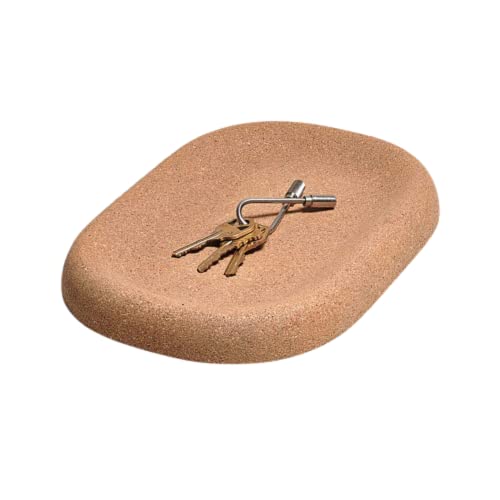 Craighill Little Cloud Tray - Molded Cork Valet Tray & Catchall for Keys, Coins & Desk Essentials | Decorative Tray for Entryway, Nightstand & Dresser