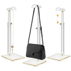 Acrylic Purse Stands for Display, 3 Pack 14" to 24" Adjustable Height Clear Purse Holder Stand, Counter Bags Hanging Organizer Handbag Rack for Closet Retail Vendor Commercial Store - size: 3-Pack, L (13.5"-24")