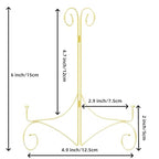 Plate Stand for Display with Hinged Folding Design, 6 Inch Picture Stands for Tables, Small Easels for Displaying Book, Art Piece, Photo and Platter, 6’’ Gold