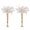 NUPTIO Gold Tall Centerpiece Table: 21.9" Trumpet Vases for Wedding Metal Flower Stand for Party Decorations Set of 2 - size: 2 Pcs