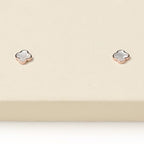 Oirlv Microfiber Jewelry Display Storage Tray Stud Earrings Tray Organizer Stud Earrings Jewelry Plate(Beige) - color: 2 Pairs Earrings P13417