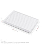 Oirlv Premium White Leather Stackable Jewelry Tray Ring Holder Organizer Showcase Ring Earring Display - color: White, size: Ring Tray