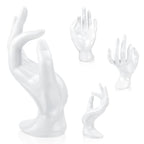 yuntop 1 Pack Hand Form Ring Holder Mannequin Hand Jewelry Organizer Stand Watch Stand Bracelet Ring Support Aesthetic Rack (White) - color: White
