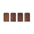 Pandapark Wood,Non-Skid Bookend for Shelves,Heavy Duty,Book Stand for CDs,1 Pair - color: Black Walnut-a