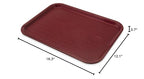 Carlisle FoodService Products CT121661 Café Standard Cafeteria / Fast Food Tray, 12" x 16", Burgundy - color: Burgundy