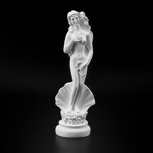 Birth of Venus Sculpture, 7.6 Inches Resin White Greek Roman Goddess Aphrodite Art Figurine Sculpture for Home/Office Decor,Valentine's Day Gift (Birth of Venus Sculpture) - style: Birth of Venus Sculpture