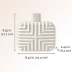 Mikasa Geometric Square Stoneware Ceramic Vase, 8.43x2.44x8.35 Inch - size: 8.4 Inch